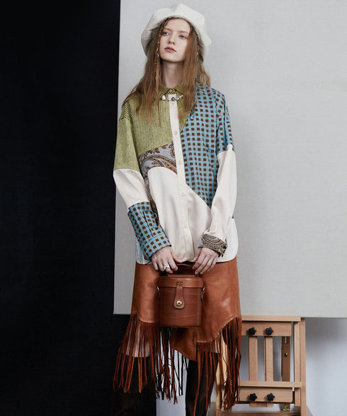 Patchwork Pattern Mix Shirt