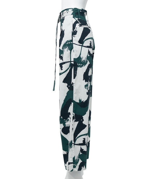 Design Printed Wide Leg Pants