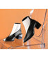 Two-Tone Split Line Ankle Boots