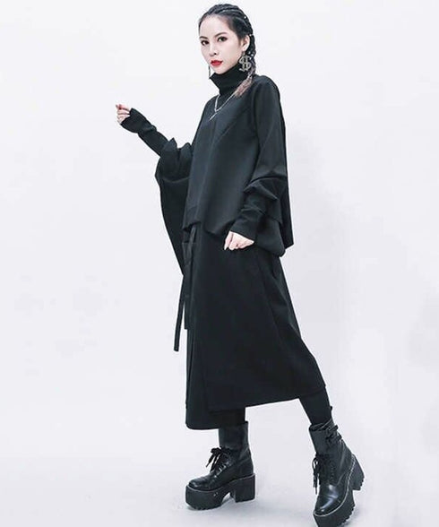 Strap Layer Midi Skirt