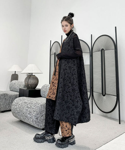 Ripple-fabric Vest&Pants Co-ord