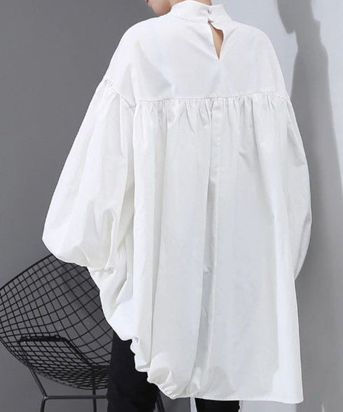 Back long gathered blouse