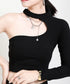 Cut-out One-shoulder Top