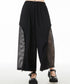 Side Mesh Wide Pants