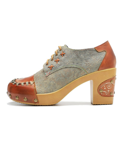 Vintage Stitch Heel Shoes