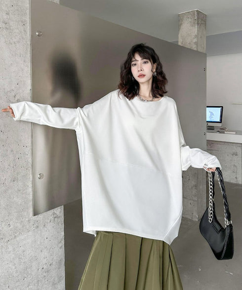 Oversized Drop Shoulder Long Sleeve Tee