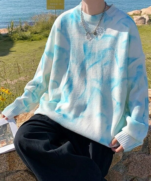 Monochrome Cloud Dye Knit