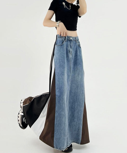 Sideline Denim Skirt