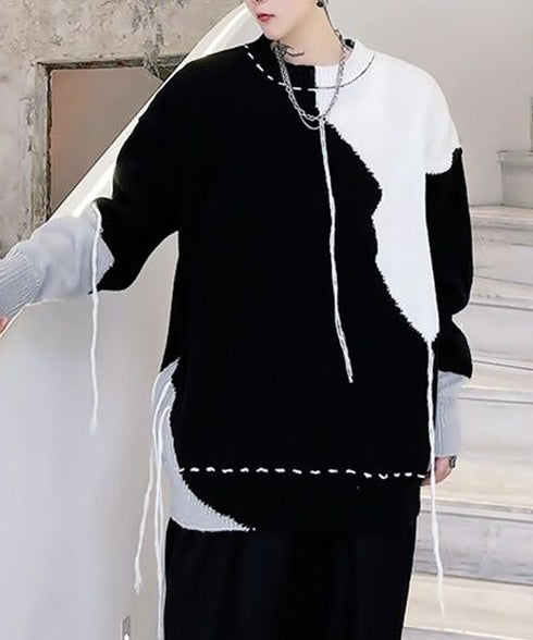 Stitched Bi-Color Knit