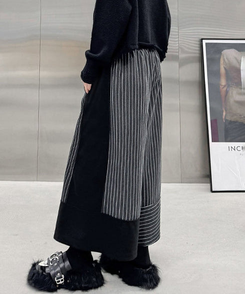 Panel Stripe Wide Pants