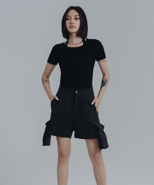 Strap Neck Fitted Top