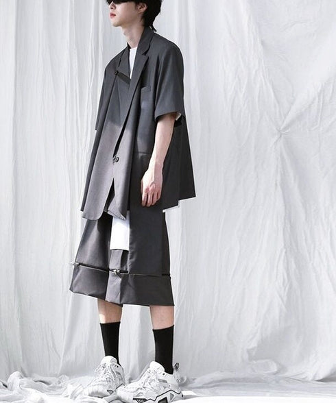 Layered Zip Block Shorts