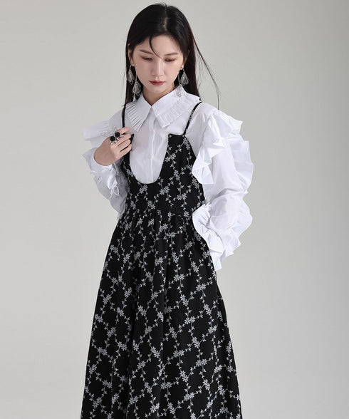 Floral Jacquard Camisole Dress