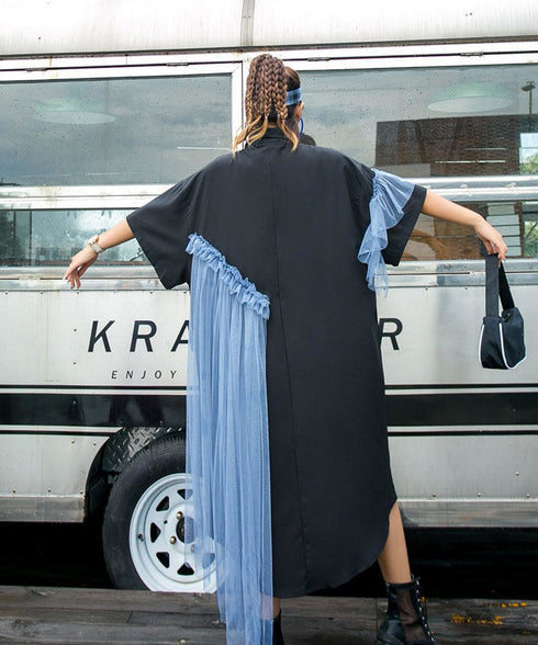 Gradation Flower Short Sleeve Dress