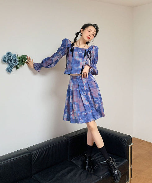 Puff Sleeve Top & Skirt Co-ord