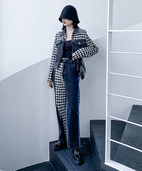 Hybrid Houndstooth Denim