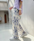 Flower Print Wide Pants