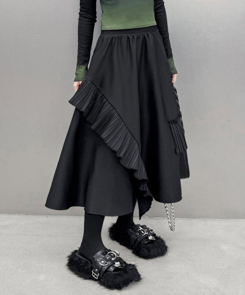 Pleat Ruffle Skirt