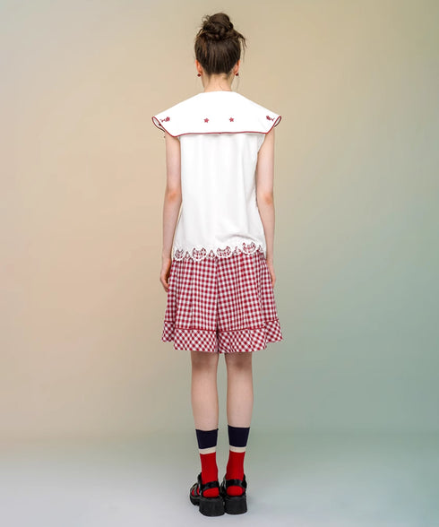 Gingham Check Culottes