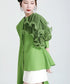 Ruffle Pleated Half Sleeve Blouse