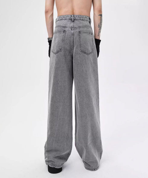 Paint Graphic Wide Denim