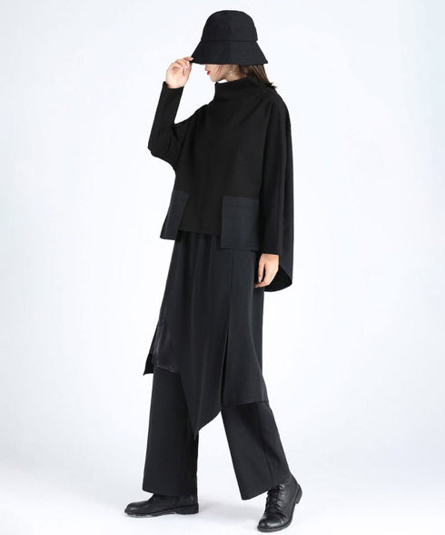 Draped Faux Two-piece Pants