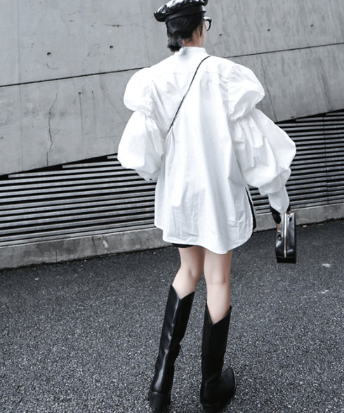 Volume Sleeve Oversized Shirt