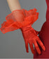Organza Frill Satin Gloves