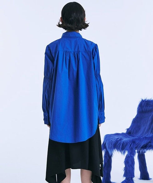 Ribbon Tie Puff Sleeve Blouse