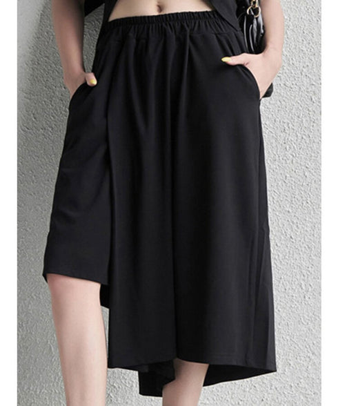 Asymmetric Half Pants