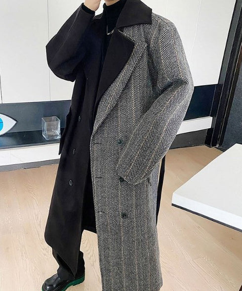 Contrast Double Coat