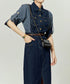 Faux Layered Denim Dress