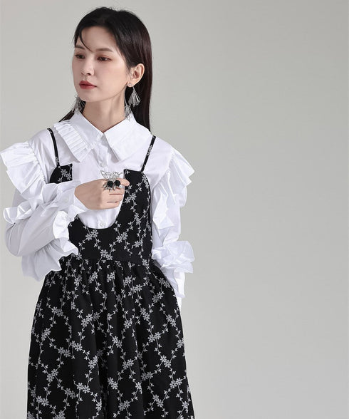 Floral Jacquard Camisole Dress