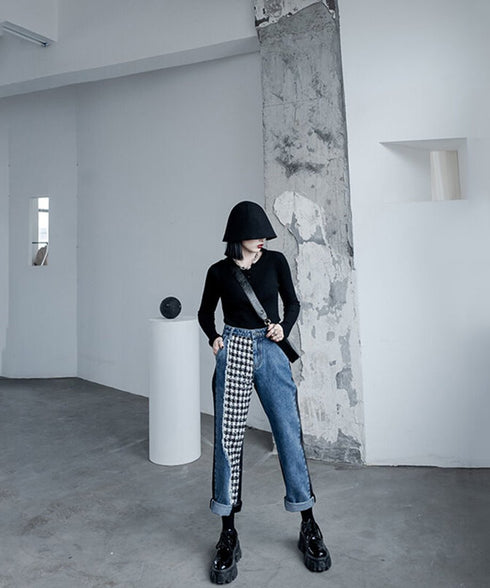 Hybrid Houndstooth Denim