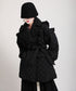 Ruffled Quilted Belted Coat