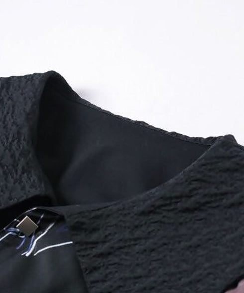 Asymmetric Graphic Scarf Jumpsuit