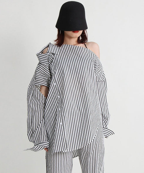 Stripe Shirt&Pants Co-ord