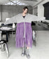 Ruffle Tulle Long Cardigan