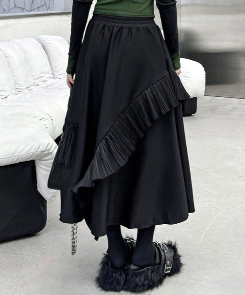 Pleat Ruffle Skirt