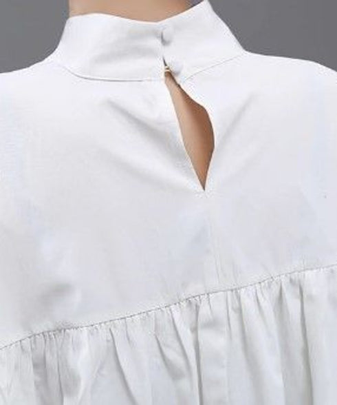 Back long gathered blouse