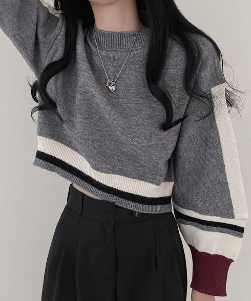 Colorblock Knit Pullover