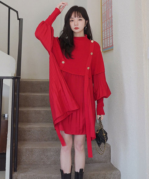 Lantern Sleeve Dress