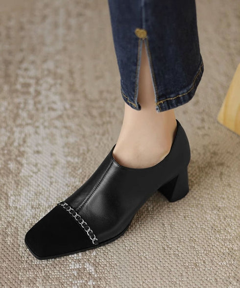 Bicolor Chain Booties