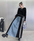 Side Line Denim Skirt