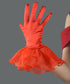 Organza Frill Satin Gloves