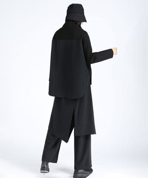 Draped Faux Two-piece Pants