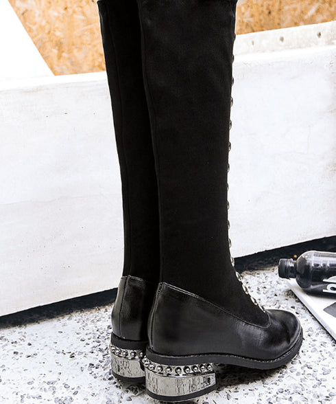 Studded Long Boots
