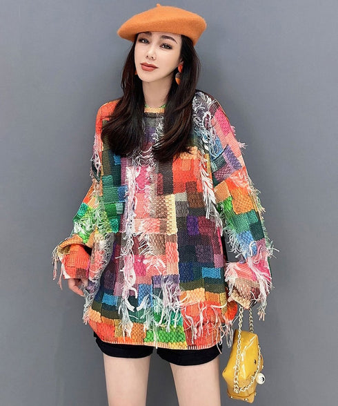 Colorful Jacquard Sweater