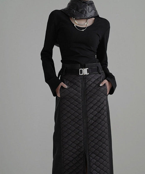 Quilted Sculpted Puffer Scarf