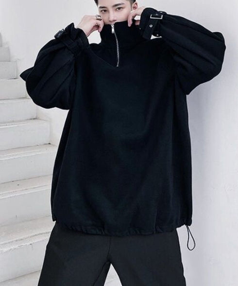 Half Zip High Neck Pullover